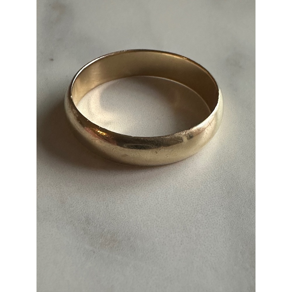CMC 10K Yellow Gold Wedding Band Ring Size 11.75 Domed‎ Polished 4.67g Vintage
